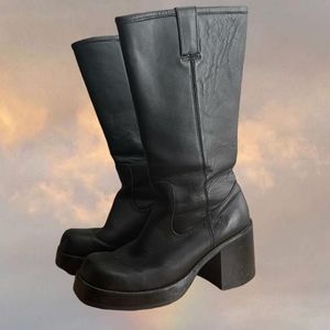 90s platform mid calf Frye boots